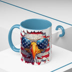 American Bald Eagle Accent Coffee Mug with Stars & Stripes