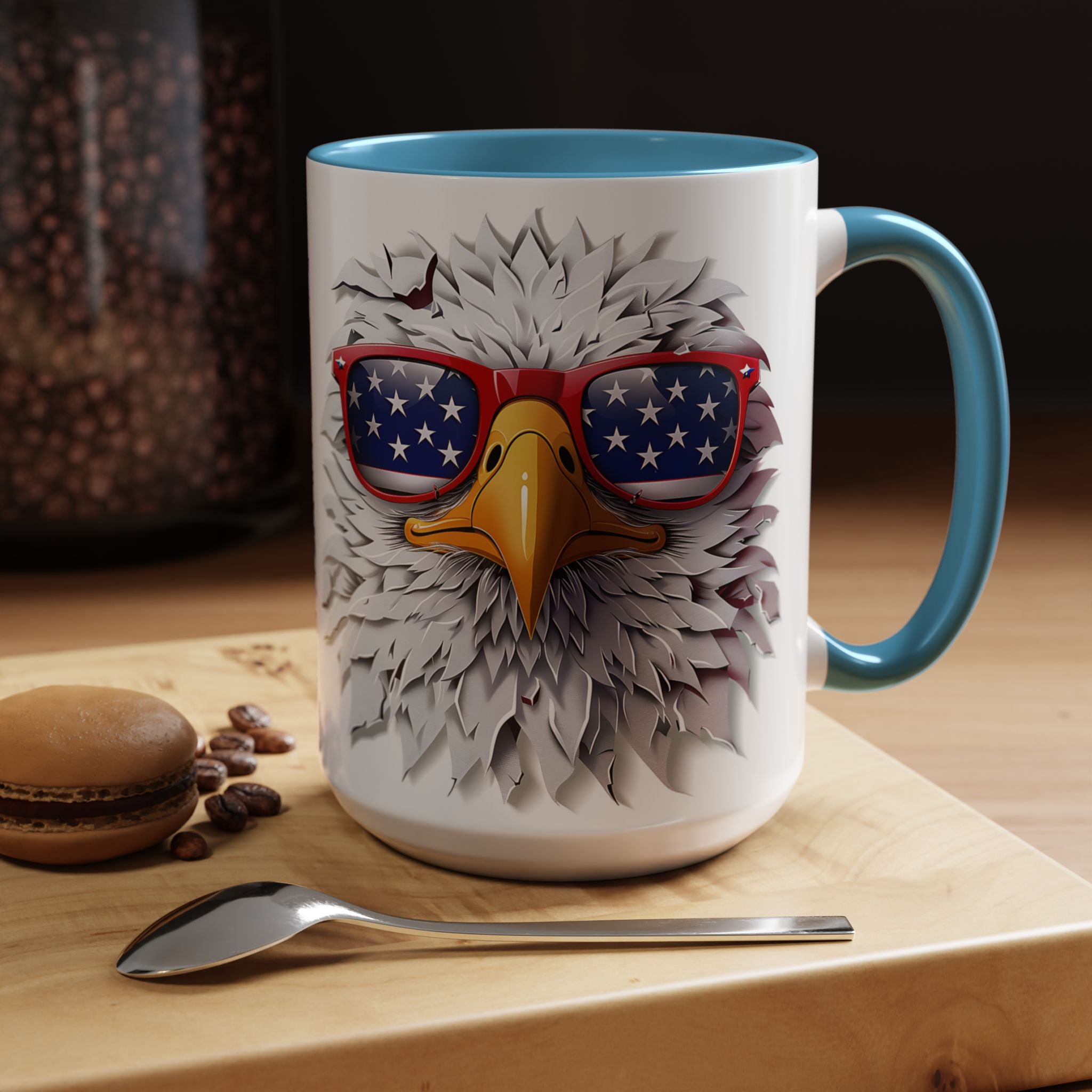Patriotic Eagle Coffee Mug – Bold Design for Coffee Lovers