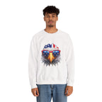 Eagle American Flag Sunglasses Crewneck Sweatshirt