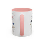 Patriotic Anemone Accent Coffee Mug Classic Floral Design