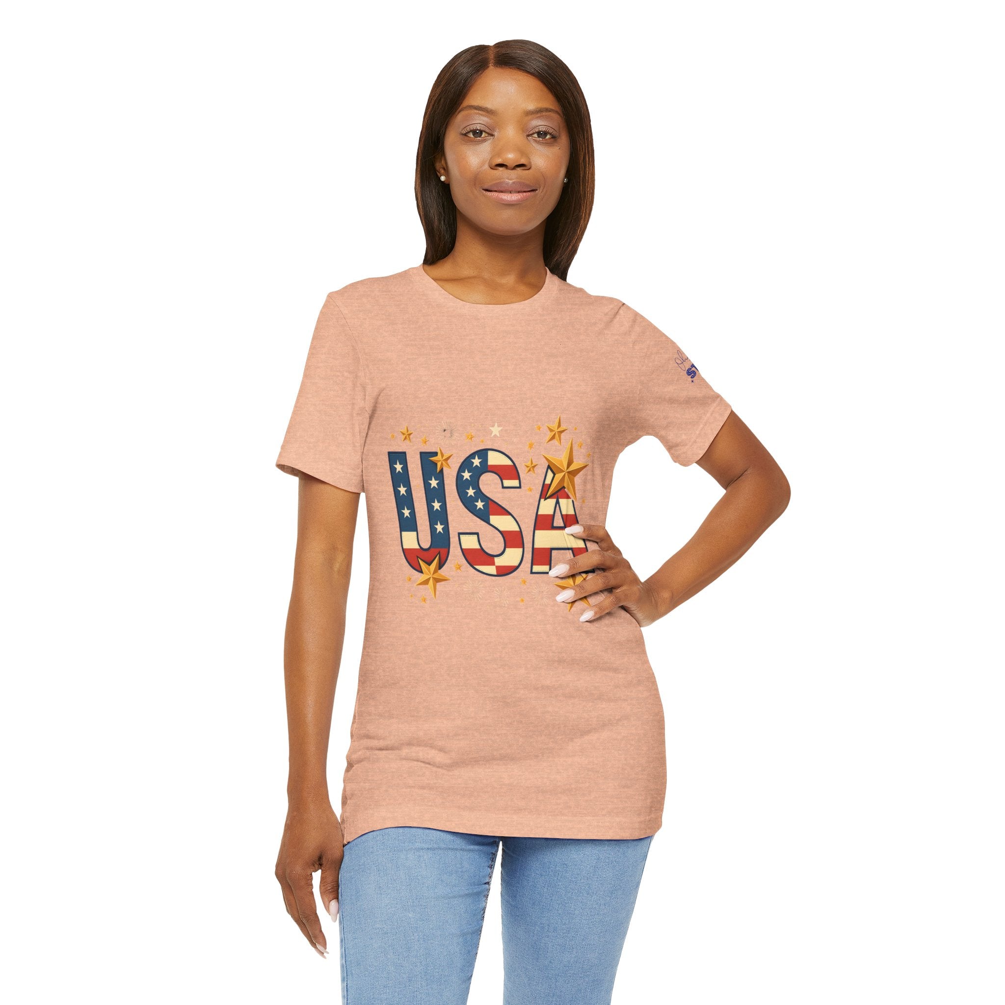 USA Flag Stars T-Shirt — Patriotic American Independence Day Tee
