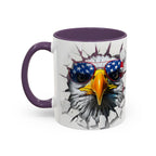 American Eagle Coffee Mug with USA Flag Accent Design