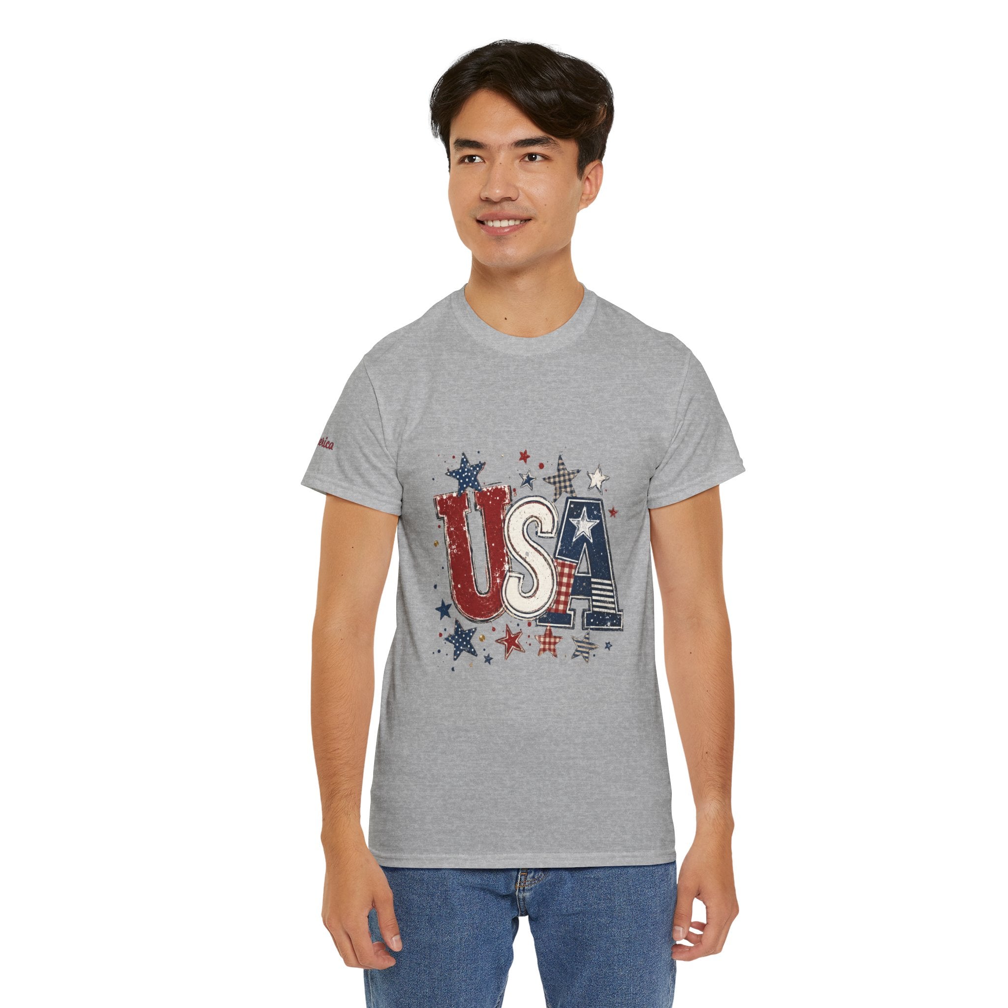 Patriotic USA Stars T-Shirt — Fourth of July American Flag Tee