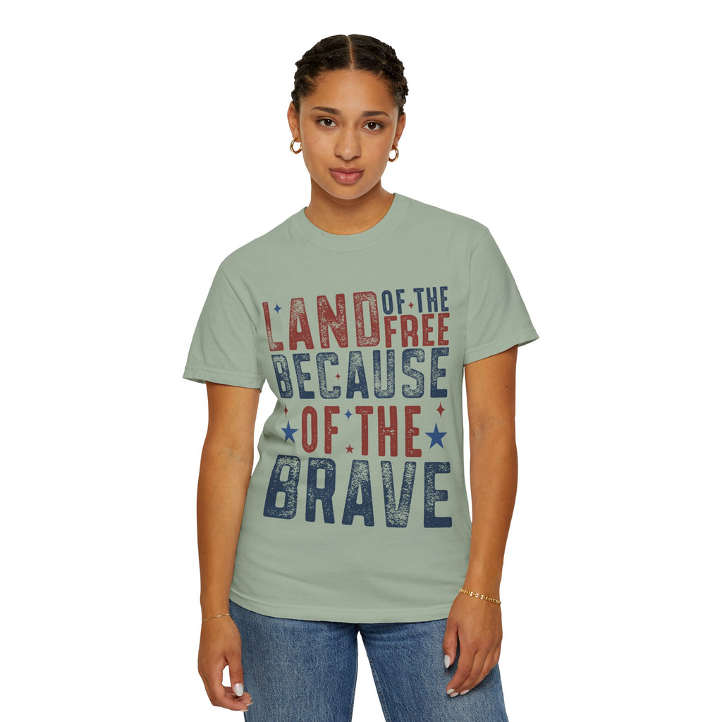 Patriotic T-Shirt: Land of the Free Because of the Brave