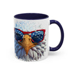 Patriotic Eagle Coffee Mug with American Flag Sunglasses