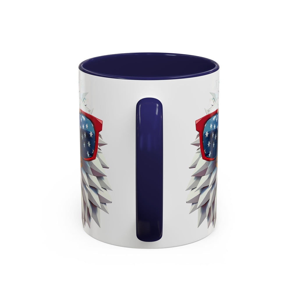 Patriotic Eagle Coffee Mug with American Flag Sunglasses