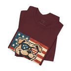 Dog's are Patriotic Too (American Flag, Funny 4th of July Shirt)