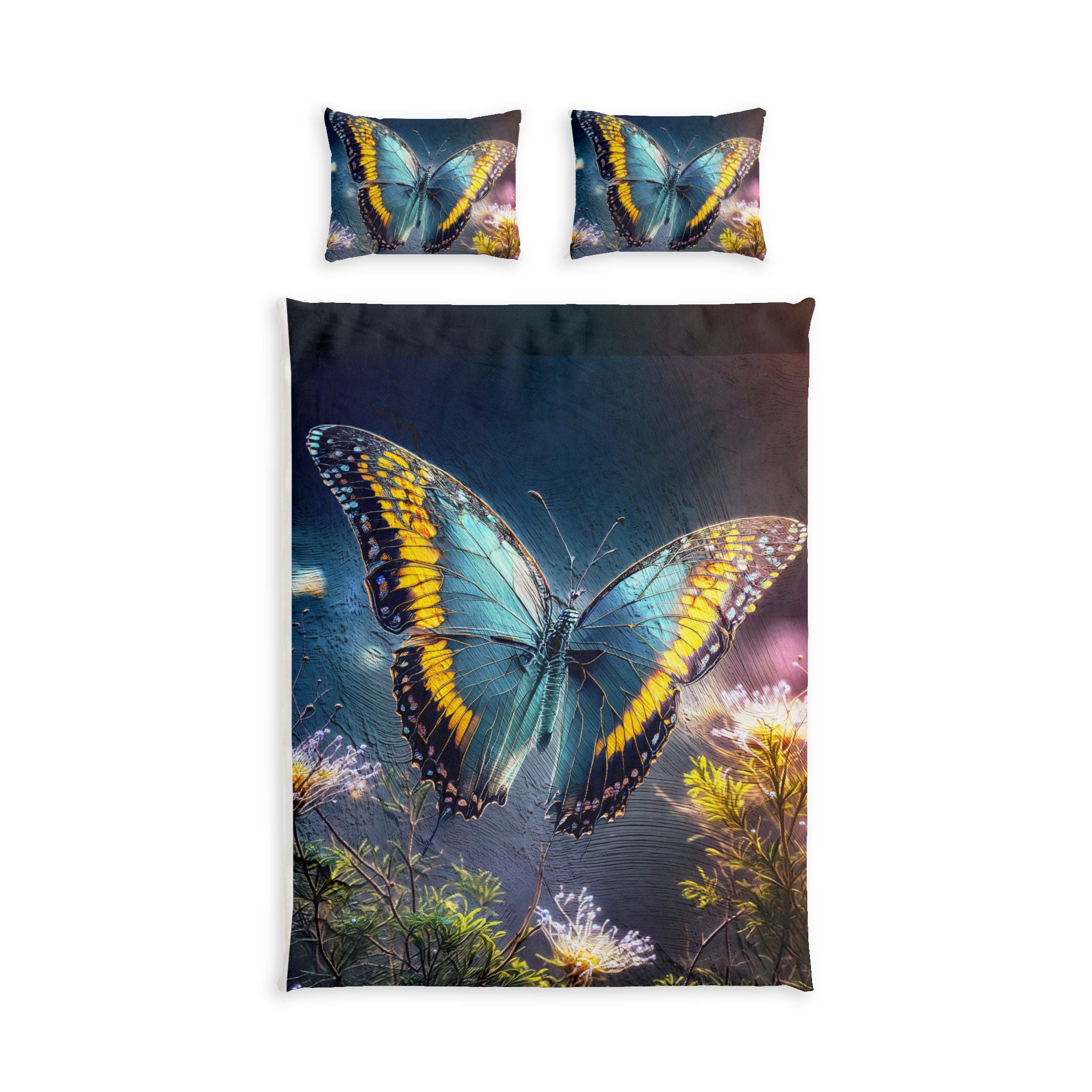Butterfly Garden Cotton Bedding Set for Cozy Bedrooms