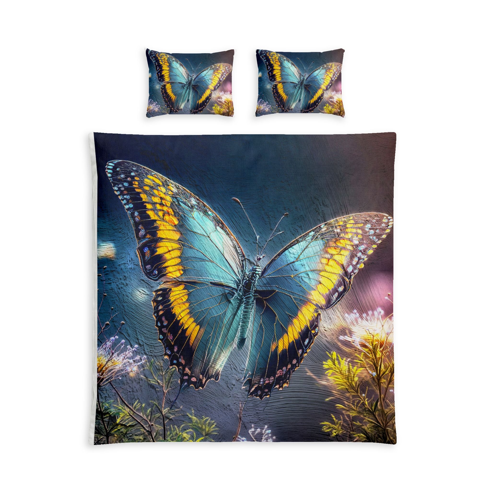 Butterfly Garden Cotton Bedding Set for Cozy Bedrooms