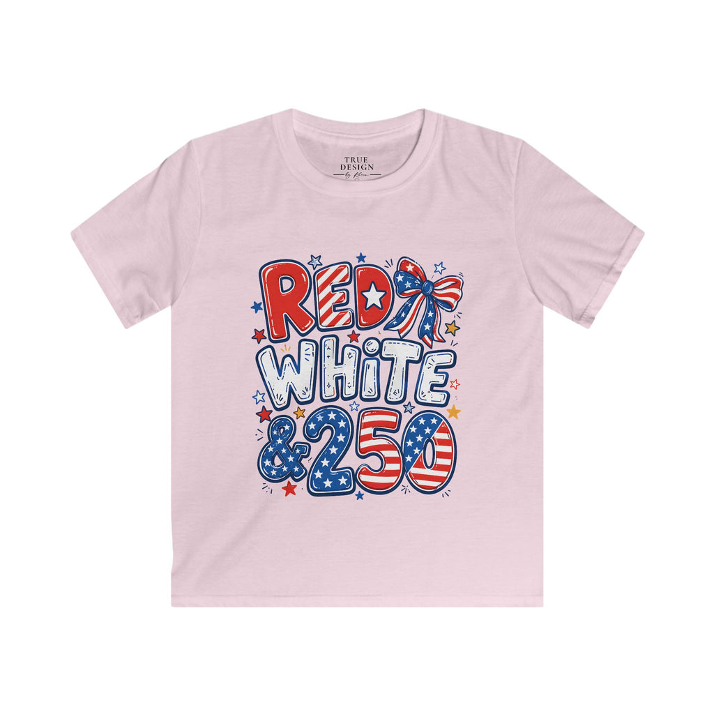 Kids Patriotic Fourth of July Shirt - Red White & 250 Tee