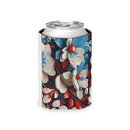 Floral Patriotic Can Cooler for Festive Gatherings