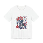 Stars Stripes & 250 Vibes T-Shirt | 250th Anniversary 4th of July Patriotic Tee