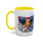 Patriotic Eagle Coffee Mug with American Flag Sunglasses