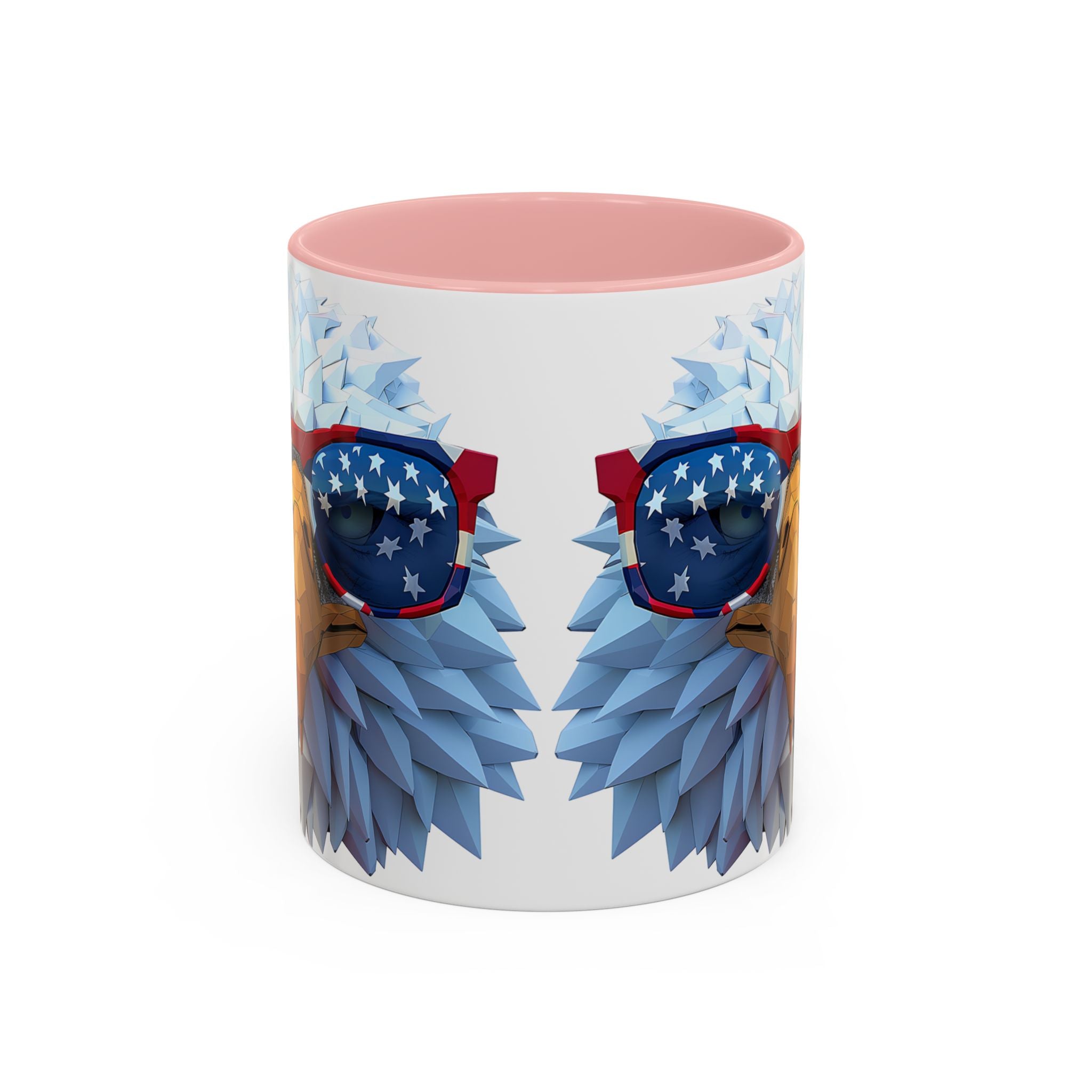 Patriotic Eagle Coffee Mug with American Flag Sunglasses