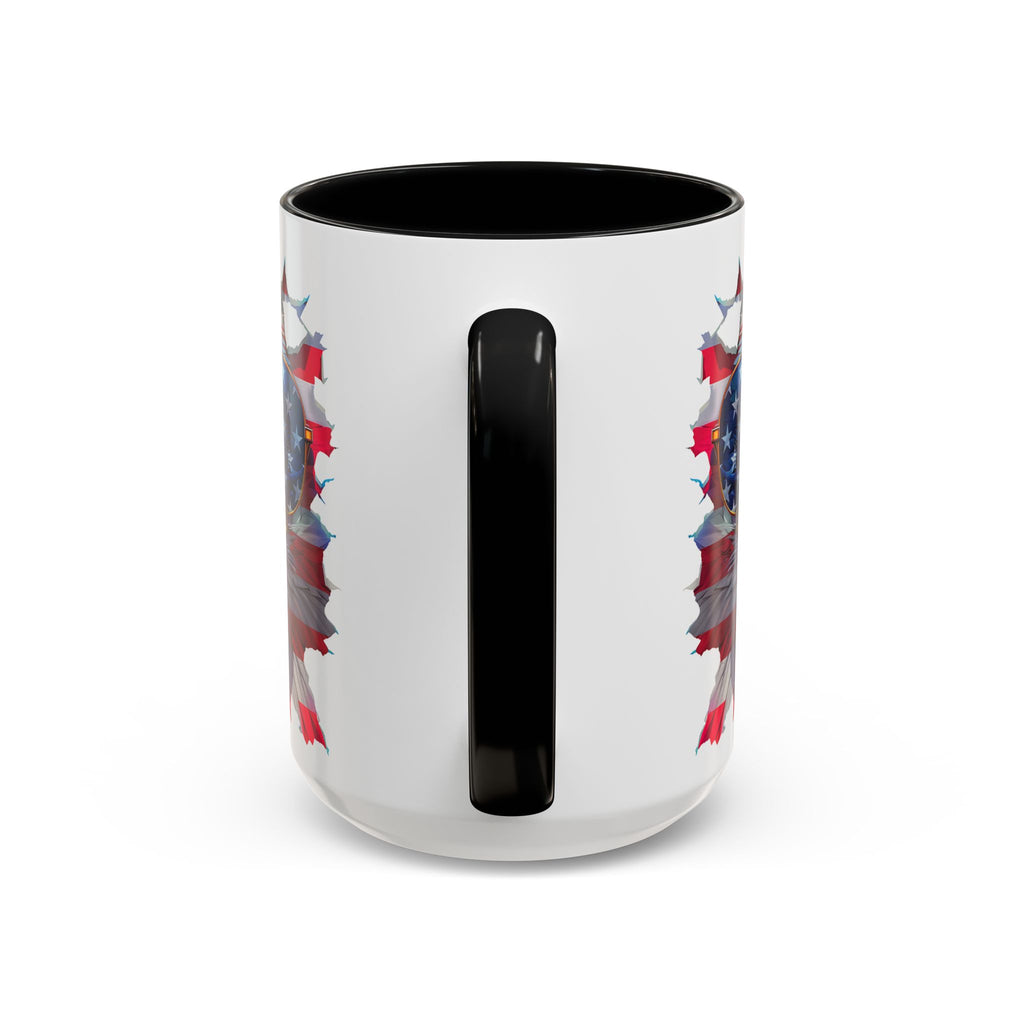 American Bald Eagle Accent Coffee Mug with Stars & Stripes