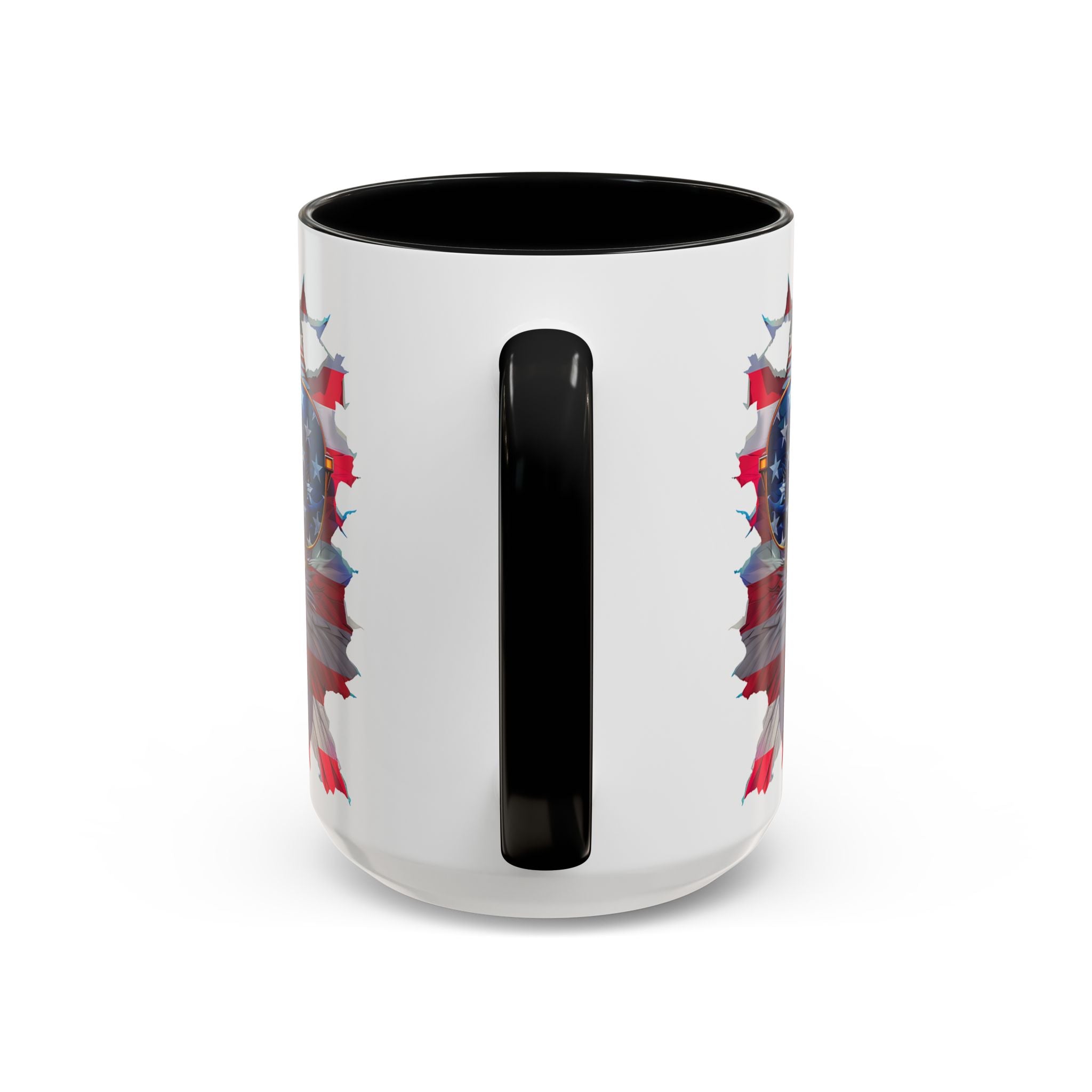 American Bald Eagle Accent Coffee Mug with Stars & Stripes