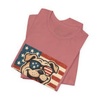 Dog's are Patriotic Too (American Flag, Funny 4th of July Shirt)