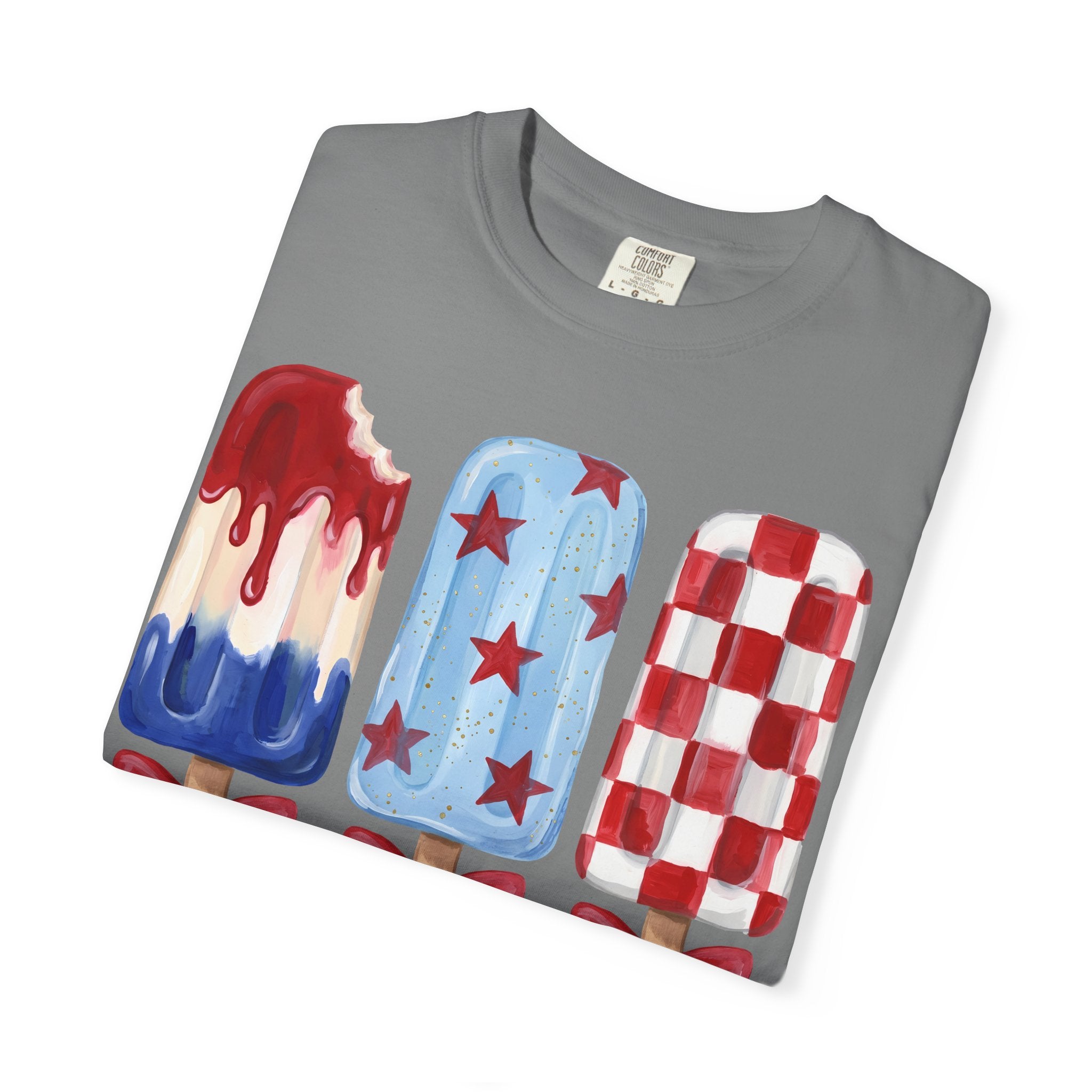 Patriotic Popsicle T-Shirt — Red, White & Blue Fourth of July Tee
