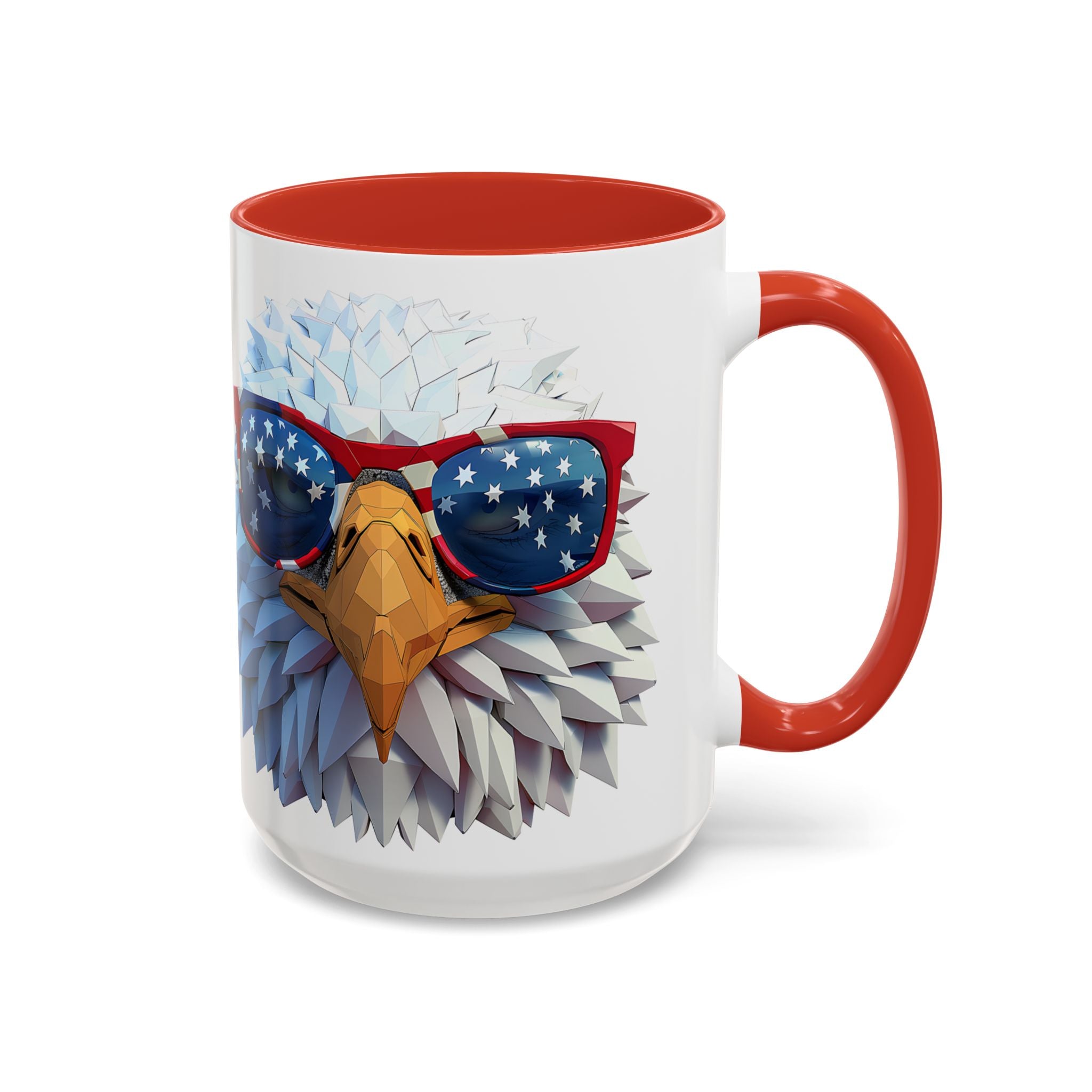 Patriotic Eagle Coffee Mug with American Flag Sunglasses