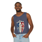 50 Years American Flag Castle Tank Top for Celebratory Wear