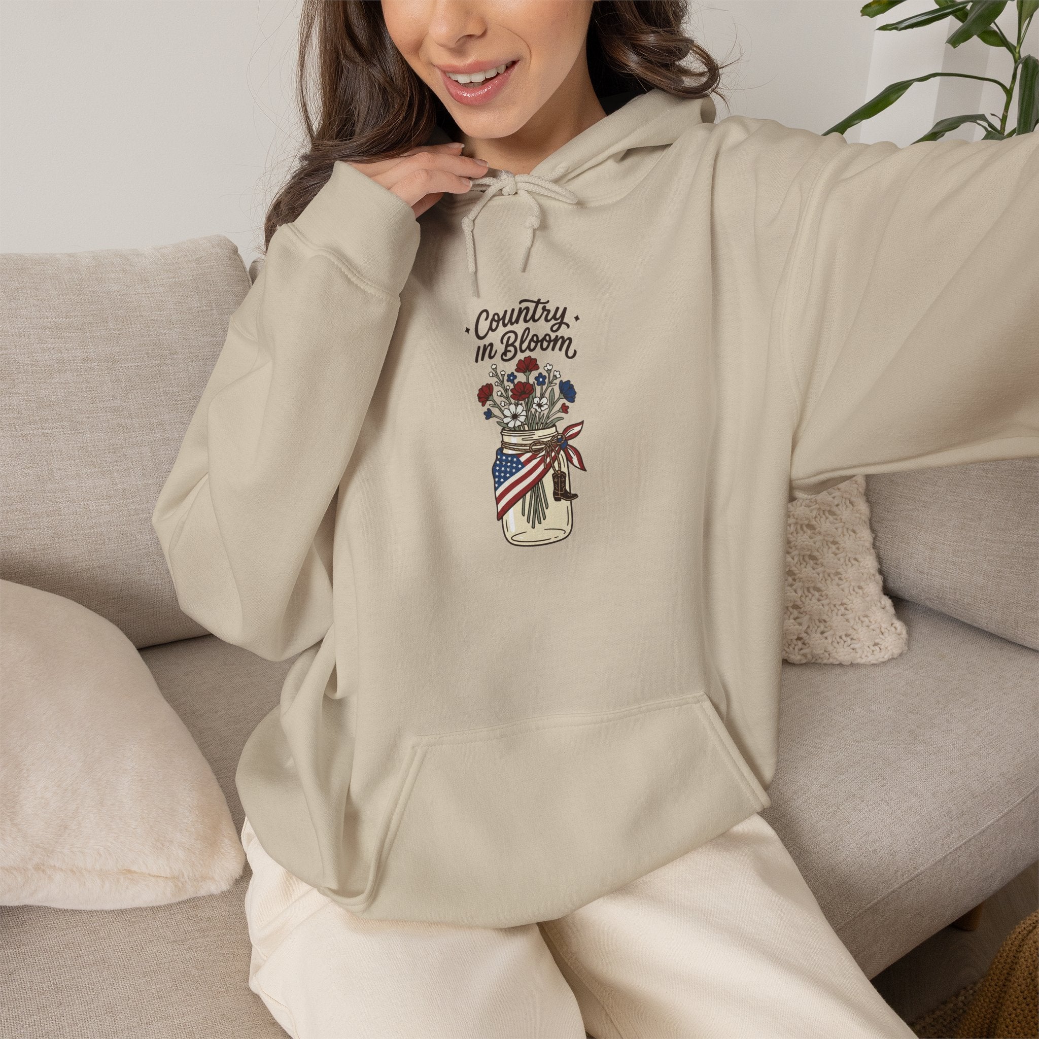 Country in Bloom hoodie | Coastal Cowgirl western chic jar floral design
