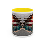 American Flag & Statue of Liberty Accent Coffee Mug – Patriotic USA Ceramic Mug
