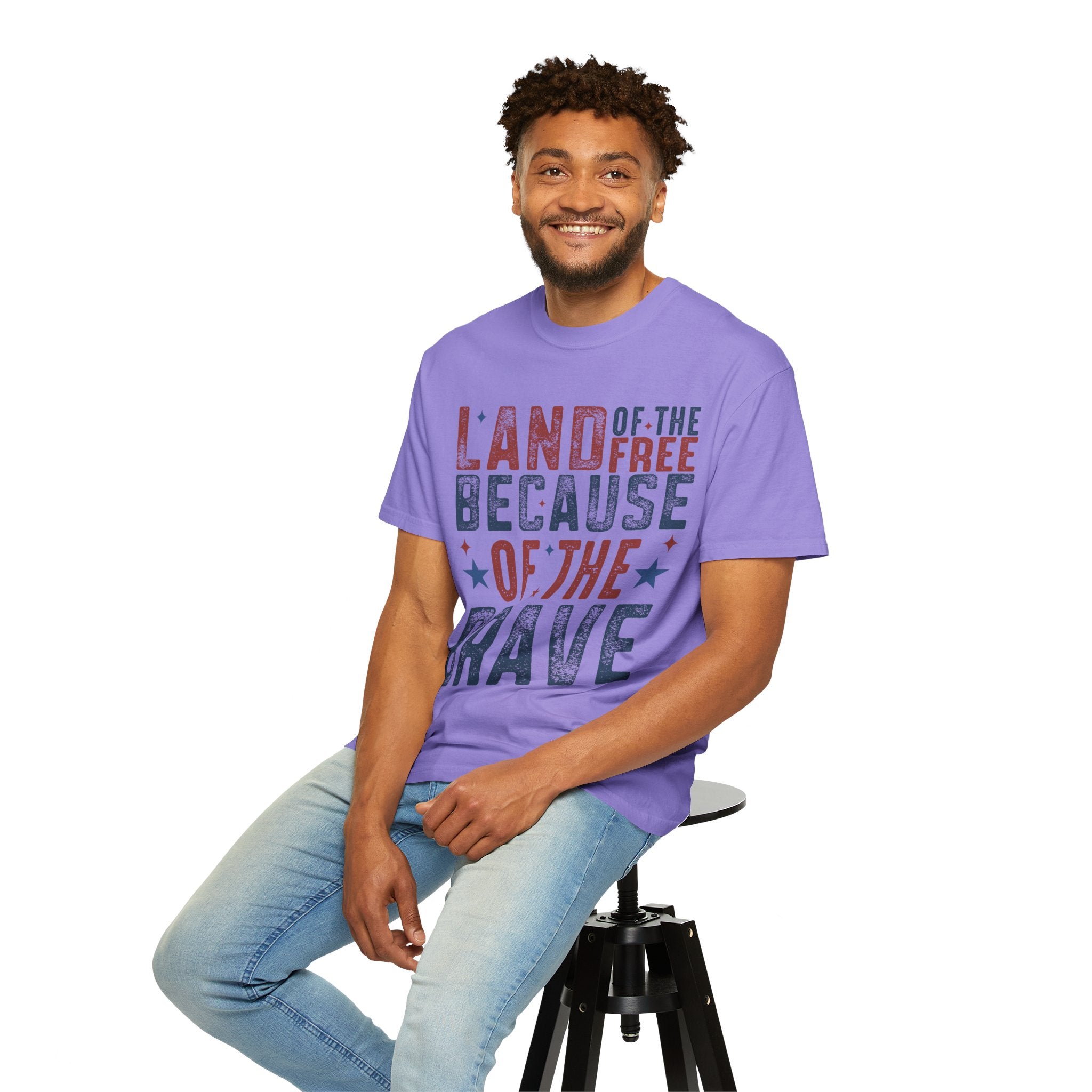 Patriotic T-Shirt: Land of the Free Because of the Brave