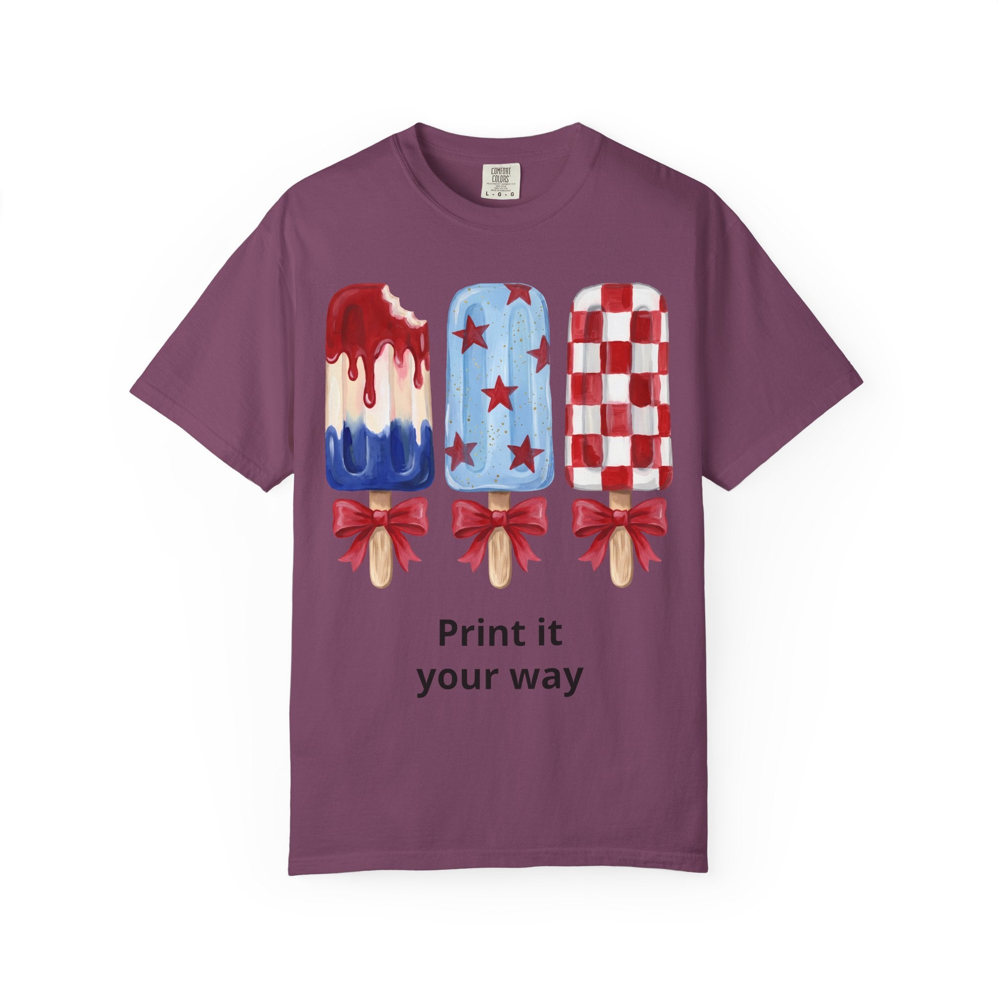 Patriotic Popsicle T-Shirt — Red, White & Blue Fourth of July Tee