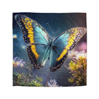 Butterfly Garden Duvet Cover - Blue & Yellow Microfiber Bedding