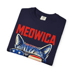 Meowica Cat T-Shirt — Patriotic American Flag Sunglasses Tee