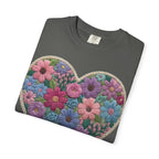 Floral Heart T-Shirt — Colorful Bouquet Heart Graphic (Print It Your Way)