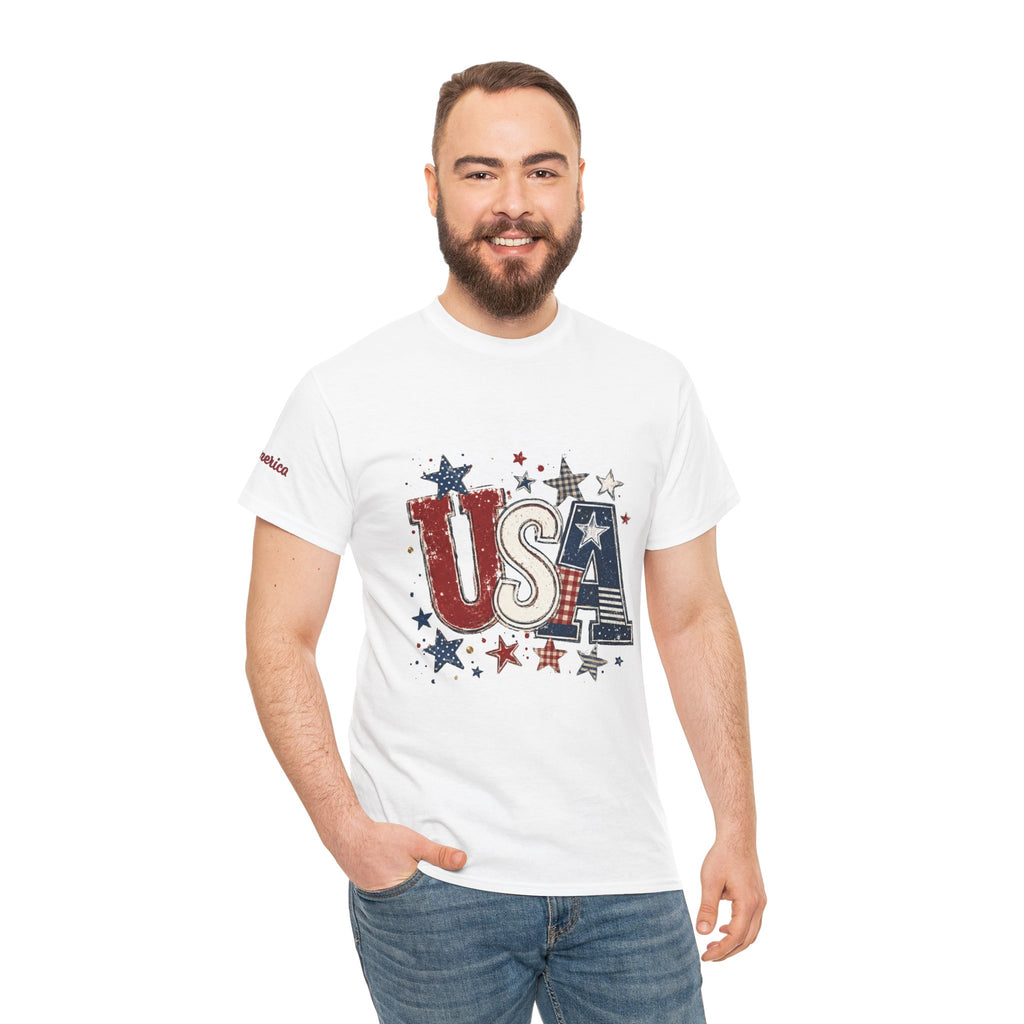 Patriotic USA Stars T-Shirt — Fourth of July American Flag Tee