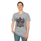 Christian Cross T-Shirt — "One Nation Under God" Patriotic Graphic Tee