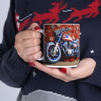 Vintage Patriot Motorcycle Ceramic Mug for Every Occasion