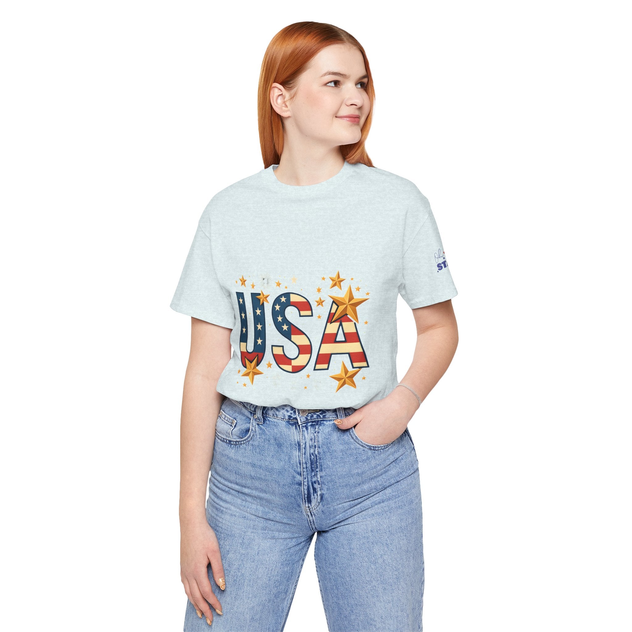 USA Flag Stars T-Shirt — Patriotic American Independence Day Tee