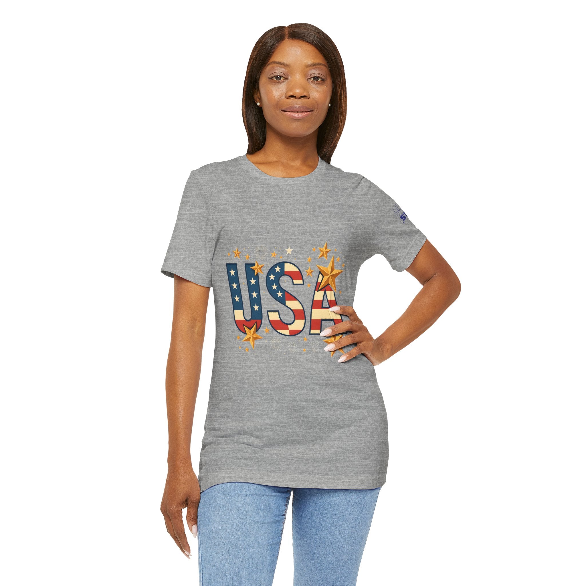 USA Flag Stars T-Shirt — Patriotic American Independence Day Tee