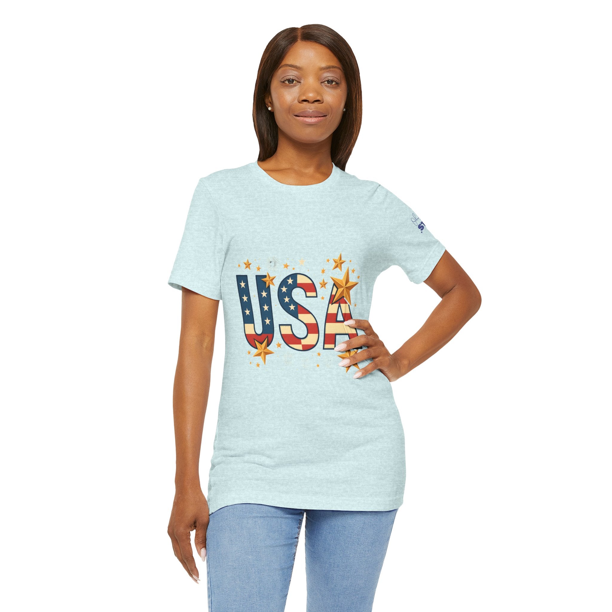 USA Flag Stars T-Shirt — Patriotic American Independence Day Tee