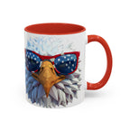 Patriotic Eagle Coffee Mug with American Flag Sunglasses