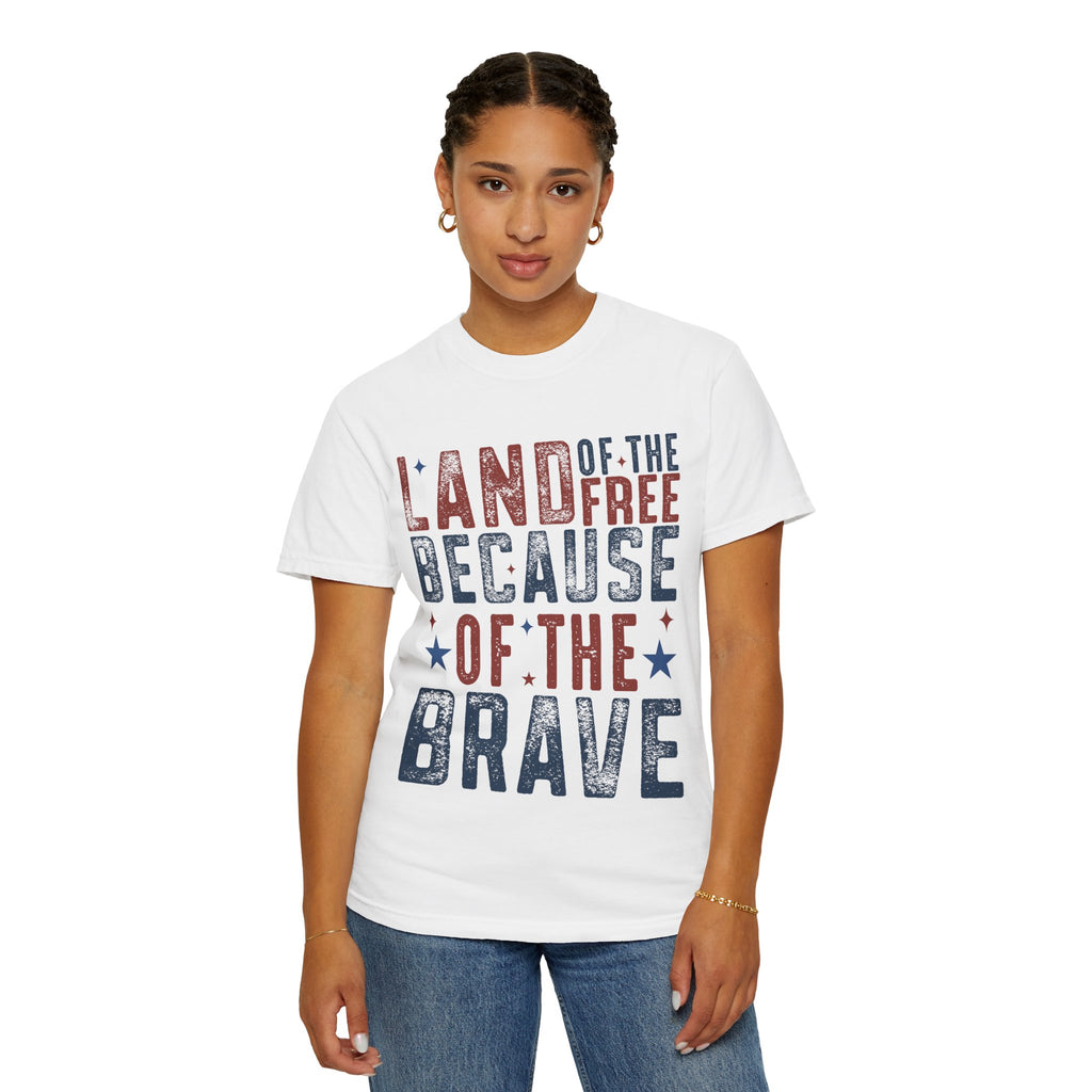 Patriotic T-Shirt: Land of the Free Because of the Brave