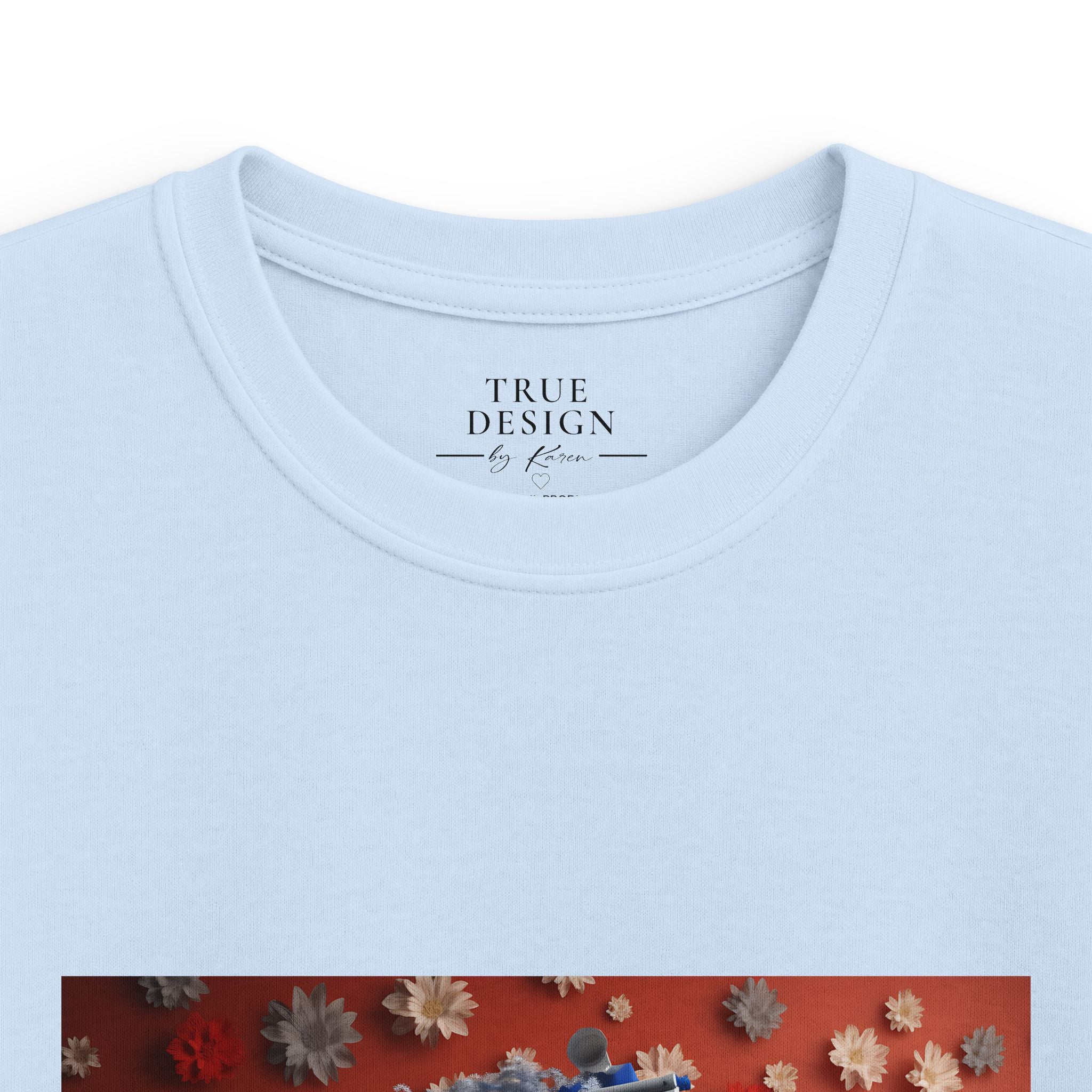 Kids Motorcycle Tee Featuring American Flag Graphic