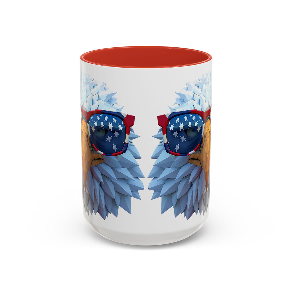 Patriotic Eagle Coffee Mug with American Flag Sunglasses