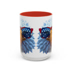 Patriotic Eagle Coffee Mug with American Flag Sunglasses