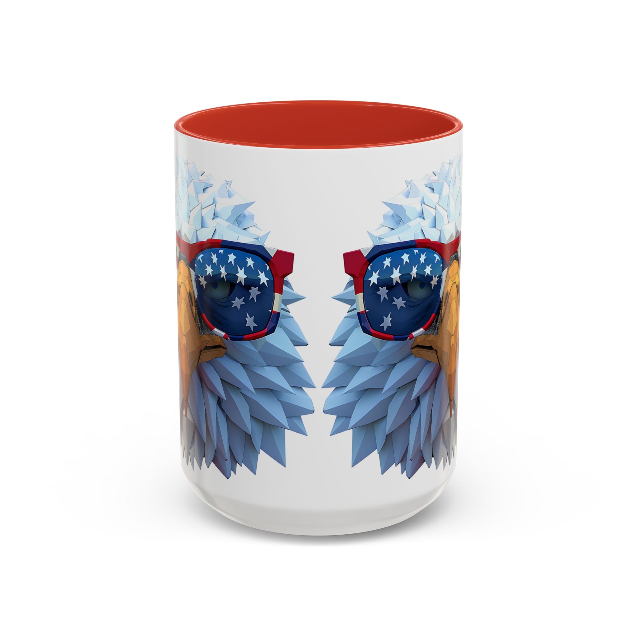 Patriotic Eagle Coffee Mug with American Flag Sunglasses