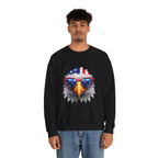 Eagle American Flag Sunglasses Crewneck Sweatshirt
