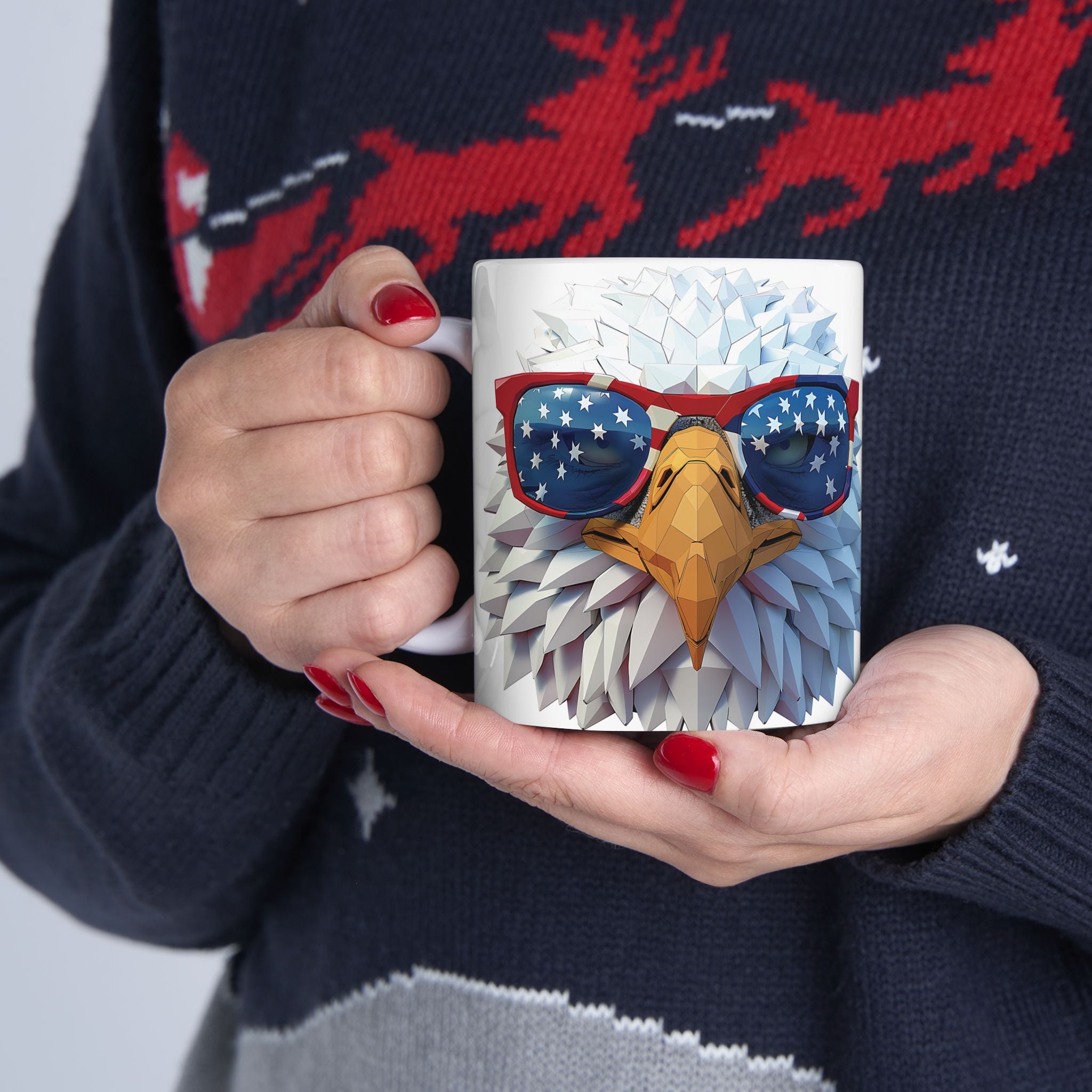 Eagle Sunglasses Ceramic Mug for Coffee Lovers