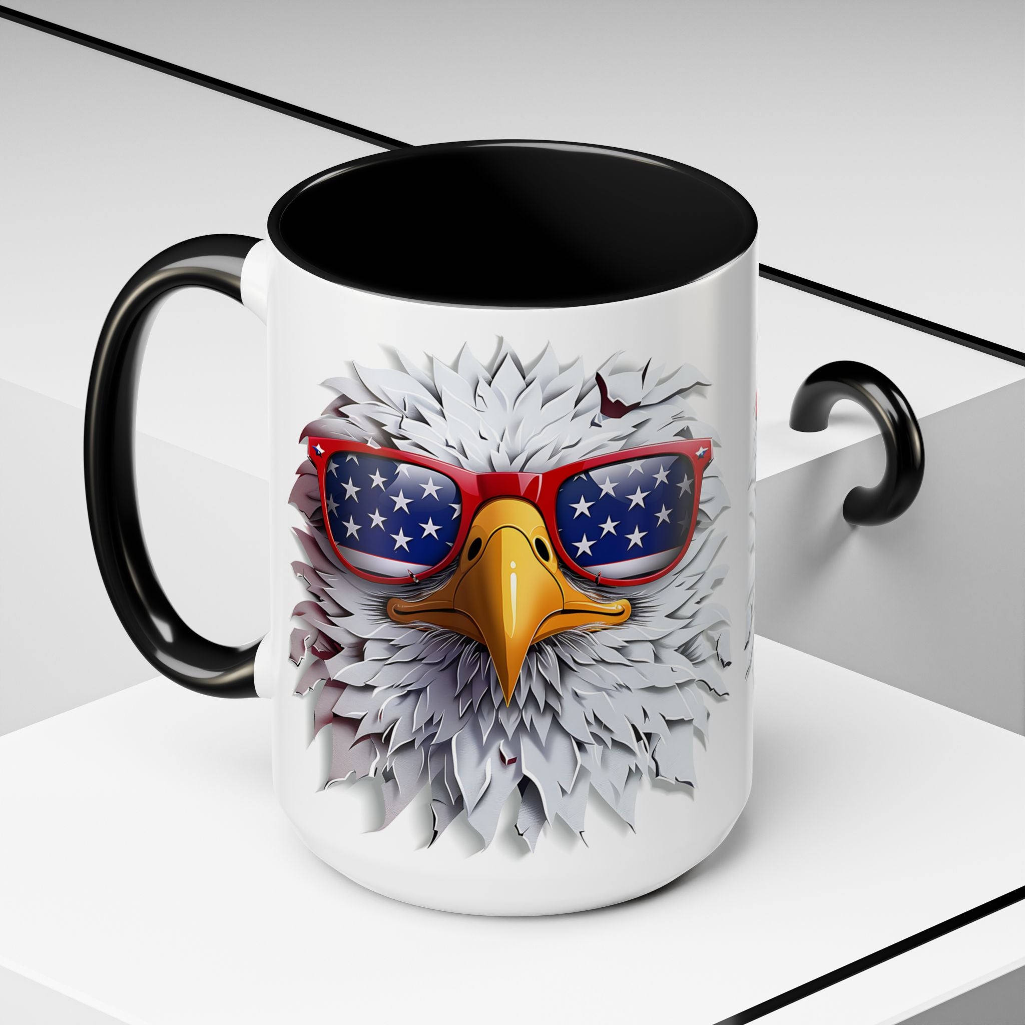 Patriotic Eagle Coffee Mug – Bold Design for Coffee Lovers