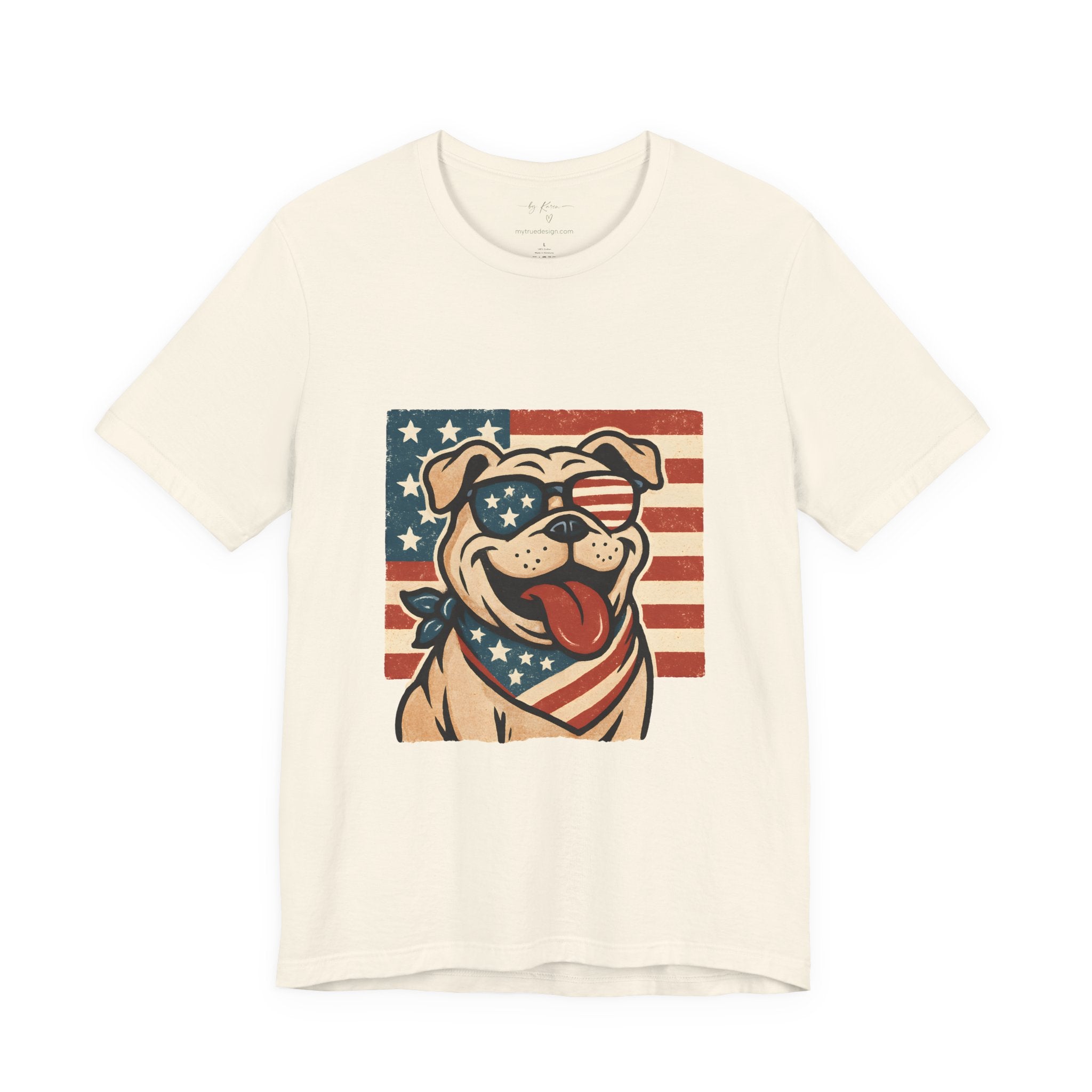 Dog's are Patriotic Too (American Flag, Funny 4th of July Shirt)