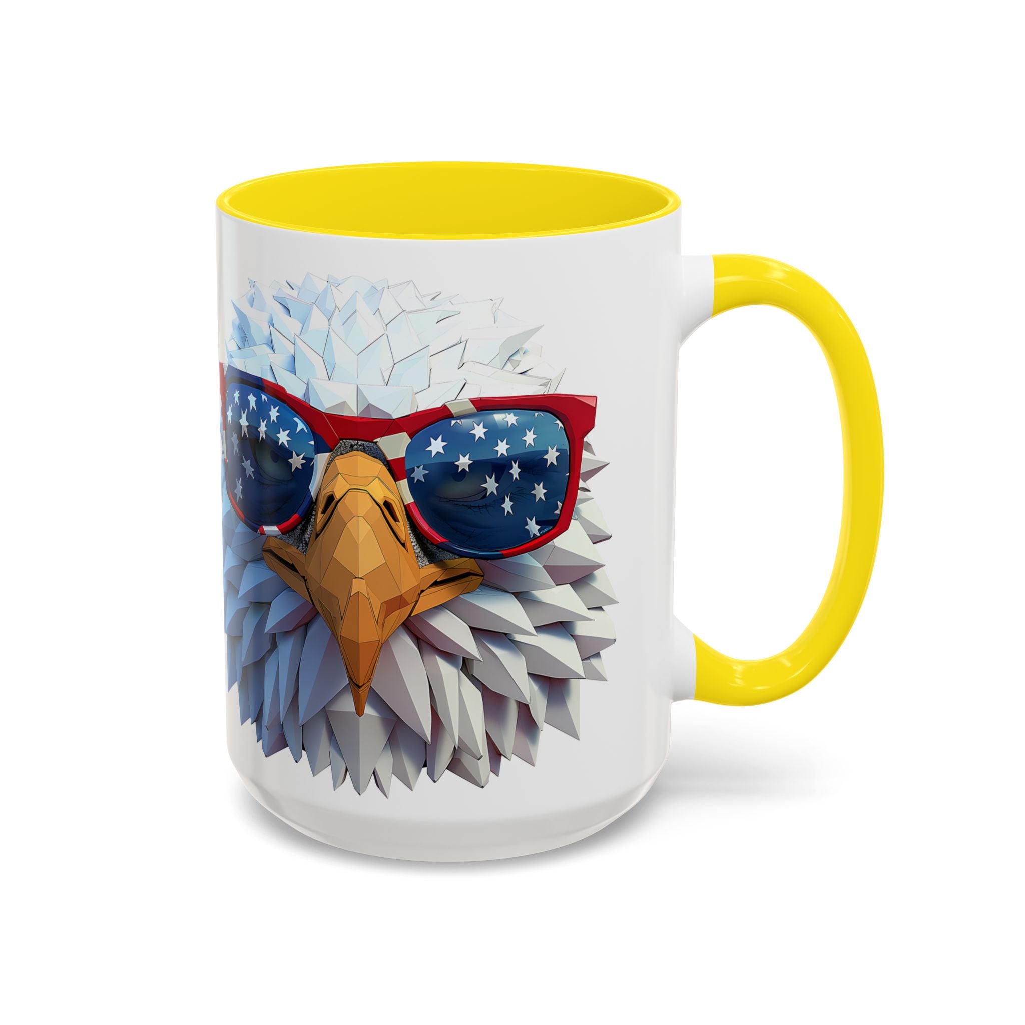 Patriotic Eagle Coffee Mug with American Flag Sunglasses