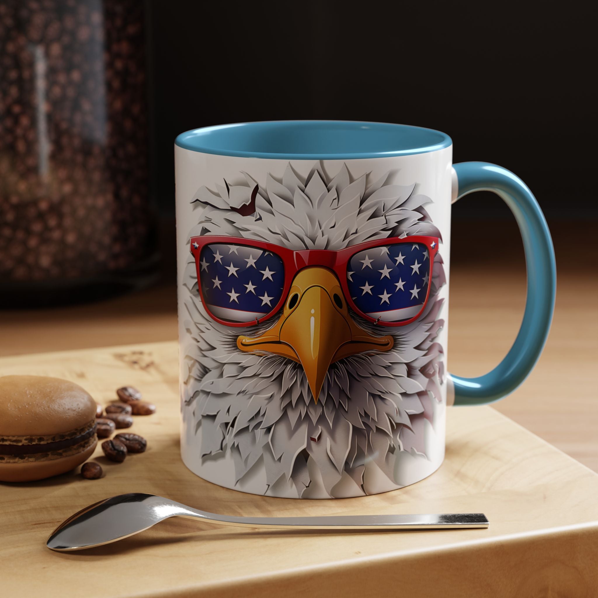 Patriotic Eagle Coffee Mug – Bold Design for Coffee Lovers