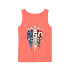 50 Years American Flag Castle Tank Top for Celebratory Wear